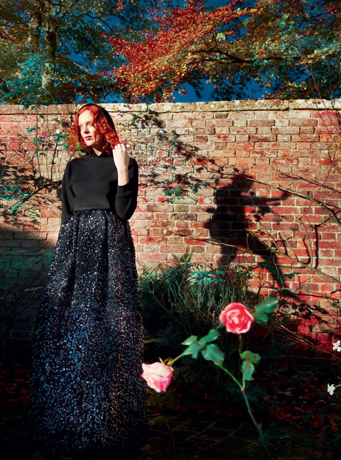 Karen Elson in Harper's Bazaar UK February 2022 by Erik Madigan Heck