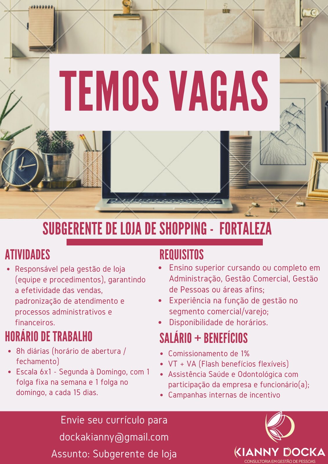 SUBGERENTE DE LOJA DE SHOOPPING