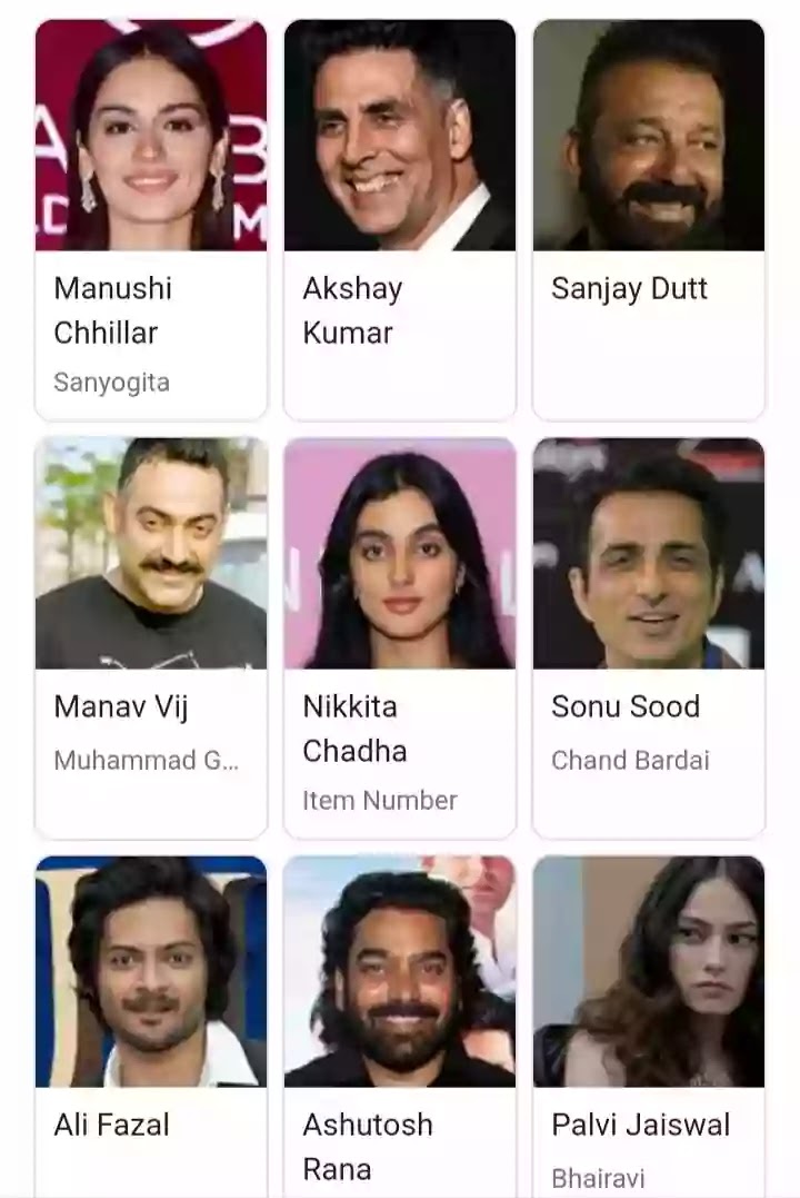 Prithviraj Movie Cast