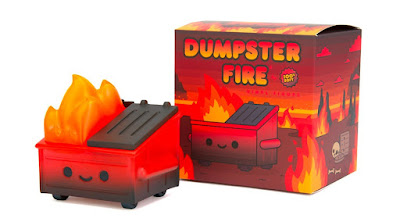 BigBadToyStore Exclusive Dumpster Fire Hellfire Edition Vinyl Figure by 100% Soft