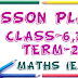 TERM-2 MATHS LESSON PLAN FOR CLASS - 6,7,8 (EM)