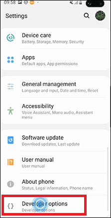 تحديد خيار المطور في Android على هواتف Samsung