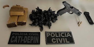Drogas e arma de fogo são apreendidas durante ação policial em João Dourado
