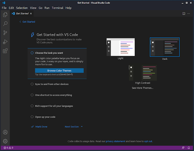 Visual Studio Code per Kali Linux