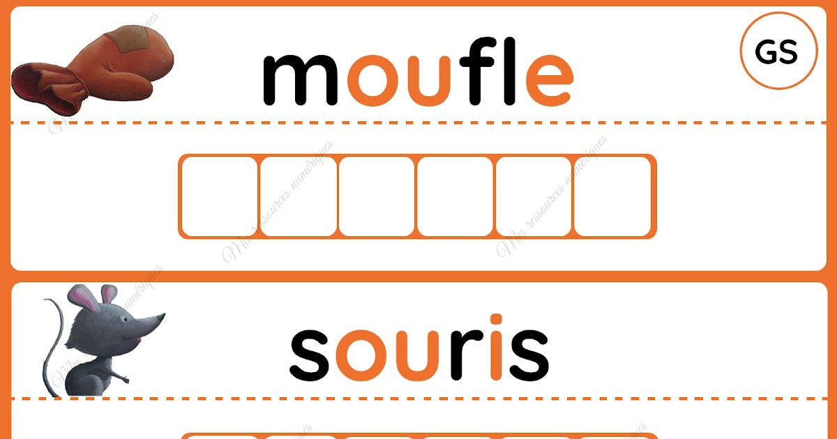 Encodage mots - LA MOUFLE - MS / GS