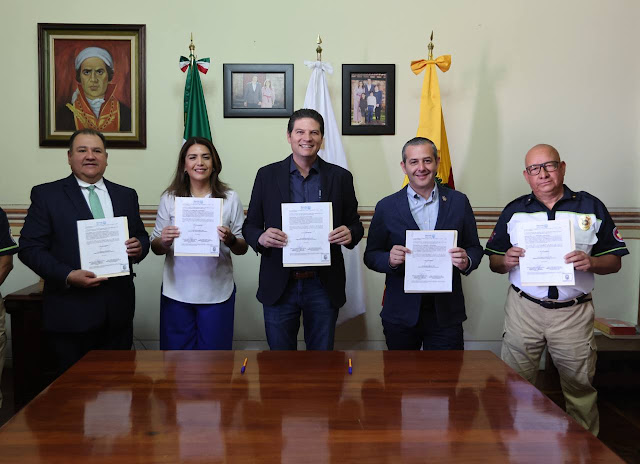  Firman convenio de colaboración el Ayuntamiento de Morelia y el Cuerpo de Bomberos Voluntarios, Rescate y Salvamento 