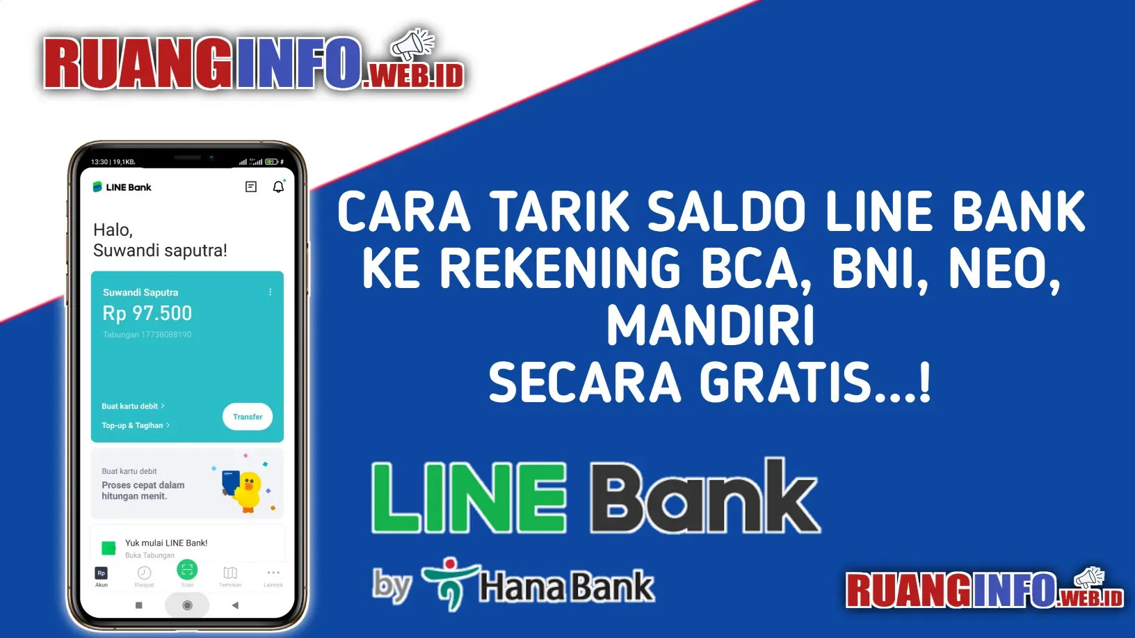 Cara Transfer Saldo Line Bank ke Rekening BCA, BNI, Mandiri, Bank Neo | Gratis Biaya Admin!