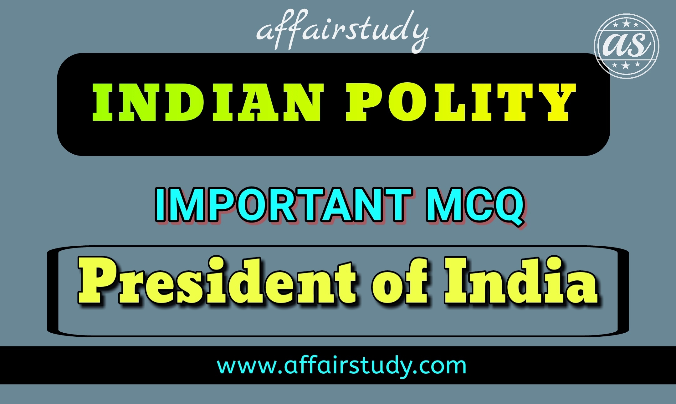 MCQ on President of India