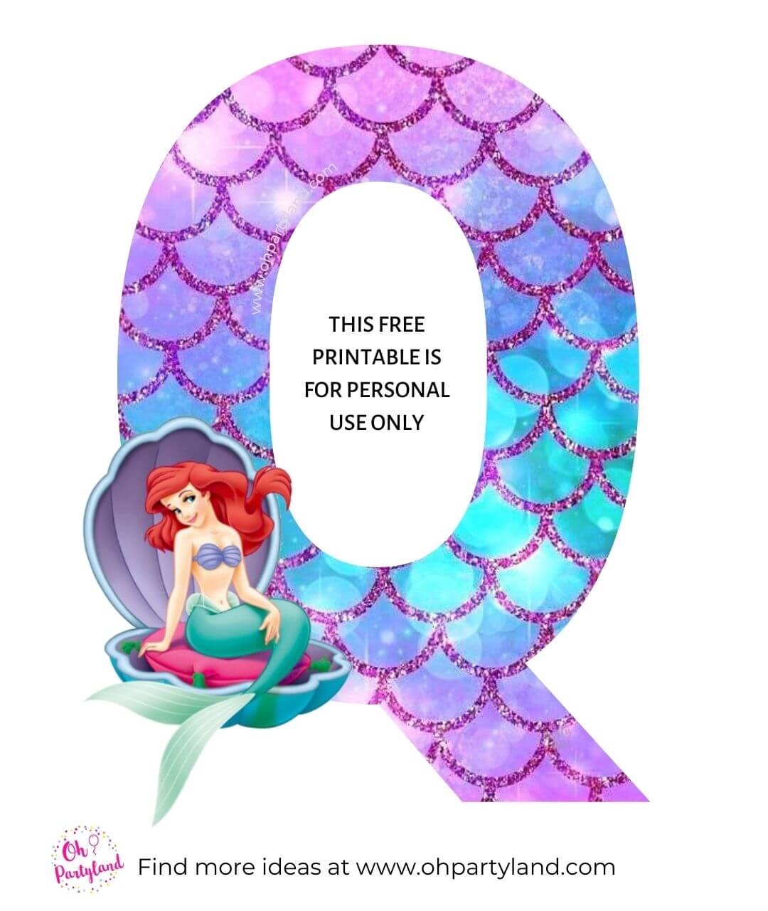 free-printable-little-mermaid-alphabet-letter-q