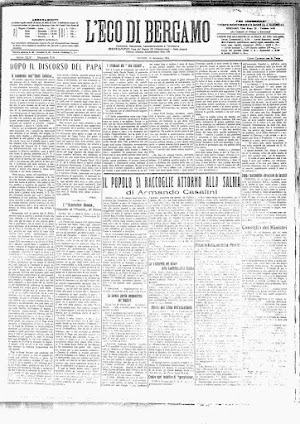 " L' ECO DI BERGAMO "15/9/1924