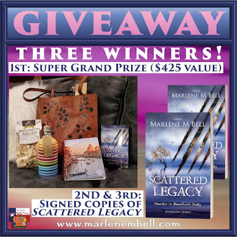 Scattered Legacy tour giveaway graphic. Prizes to be awarded precede this image in the post text.