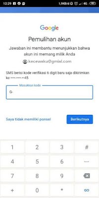 Pulihkan Akun Google Saya