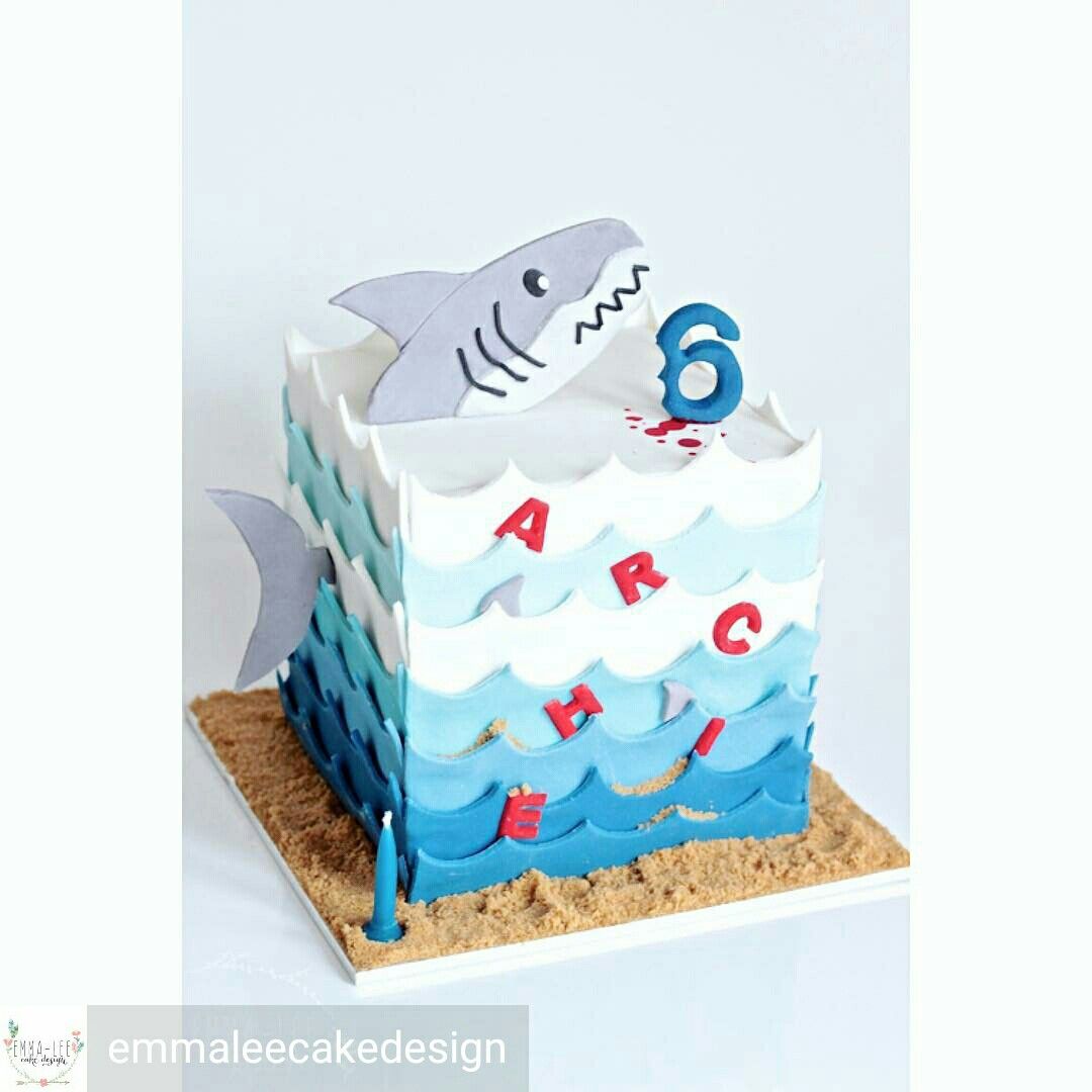 shark birthday cakes