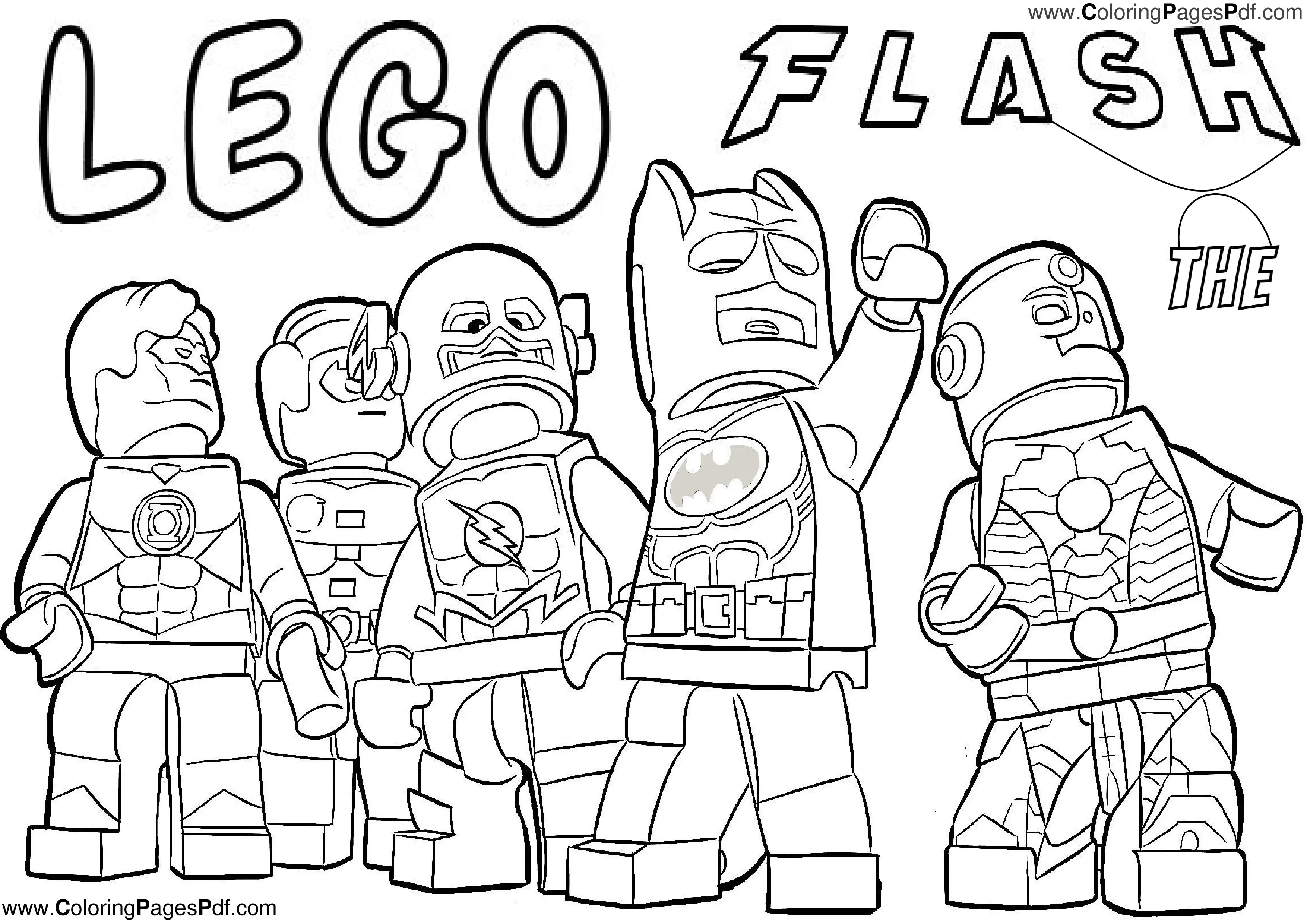 Flash coloring pages lego