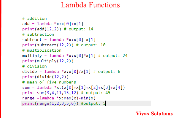 Python lambda functions