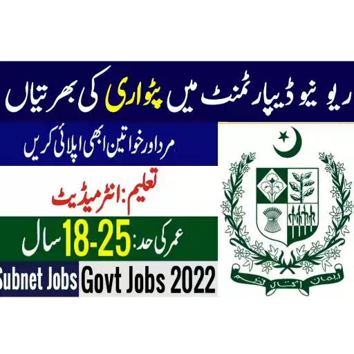 Revenue and Estate department KPK patwari vacancies 2022 in Swat | Govt department jobs 2022 in KPK online apply