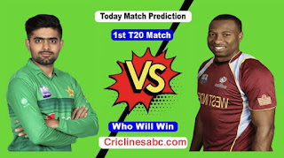 International T20 PAK vs WI 1st Match Prediction 100% Sure - who will win today's