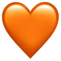 Picture of an orange heart emoji