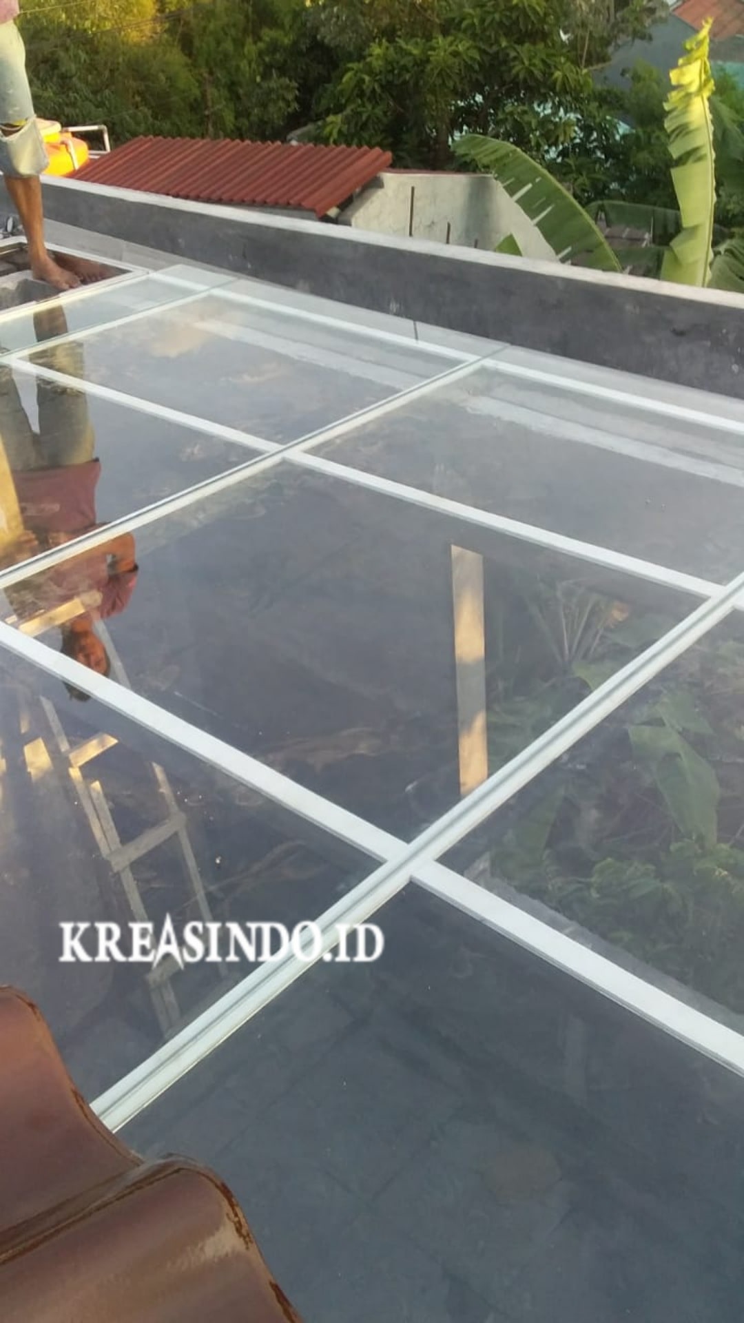 Kanopi Stainless Atap Kaca Tempered Pesanan Bpk Sumaryono di Permata Regency Depok