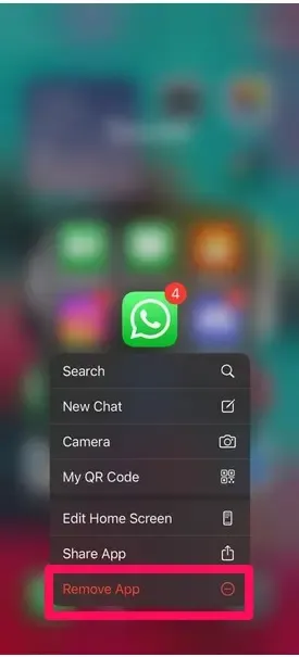 إلغاء تثبيت Whatsapp على ios 1 1