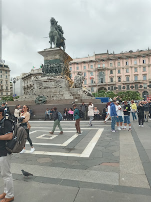 Equestrian statue of Vittoria Emanuelle II, first king of Italy.