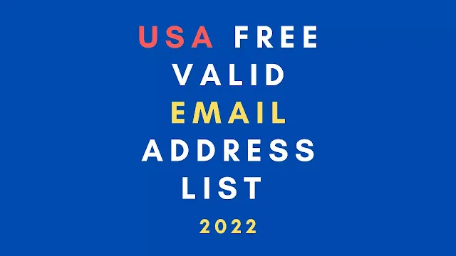 USA Free valid email Address List 2021