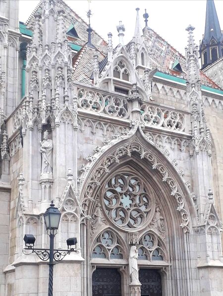 Entrance door of the church of St. Matthias