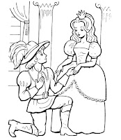 Princess and prince coloring page