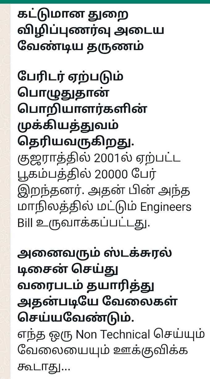 கட்டுமான துறை விழிப்புணர்வு அடைய வேண்டிய நேரம் ஜி.கணேஷ்.கட்டிடவியல் நிபுணர்