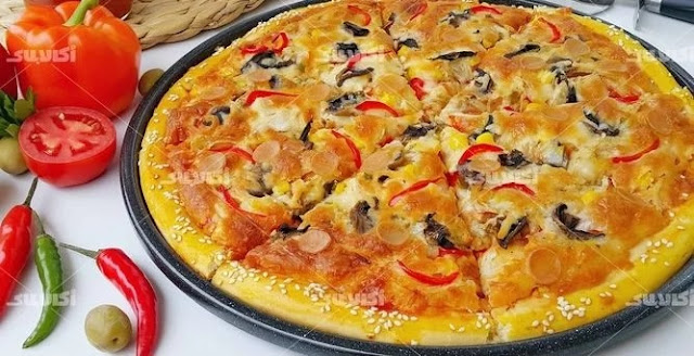 طريقة عمل 2 بيتزا عائلية المطاعم الايطالية مع اطيب صلصة البيتزا بعجين ناجح بكافة أسرارها مع Nooh 999