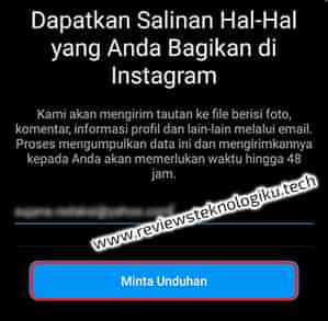 pengunduhan backup data instagram