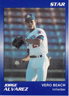 Jorge Alvarez 1990 Vero Beach Dodgers card