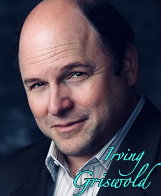 Jason Alexander smiling with the caption Irving Griswold