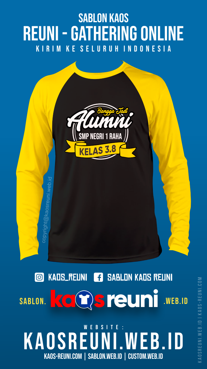 Sablon Kaos Reuni Alumni SMP Negeri 1 Raha - Kaos Reuni