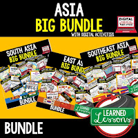 World Geography South Asia Bundle, Anchor Charts, Games, Guided Notes, Digital Choice Boards, Google Classroom, Word Walls