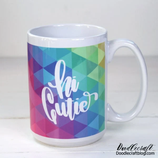 Cricut gift ideas! Make a dishwasher and microwave safe mug in the oven using Cricut Infusible Ink transfers.