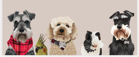 Buy 5 pets family portrait