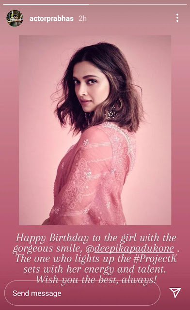 Prabhas Wishes deepika Padukone on her birthday