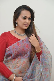 Ester Noronha saree stills at 69 Sanskar Colony interview