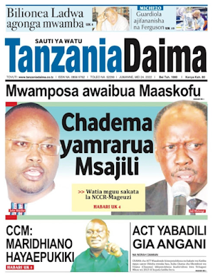 Magazeti ya Tanzania ya leo 24 Mei 2022