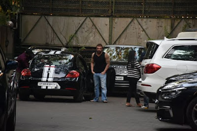 Sohail Khan spotted for test drive of new car