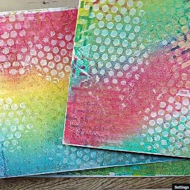 Gelli printing with oxide inks by Lou Sims