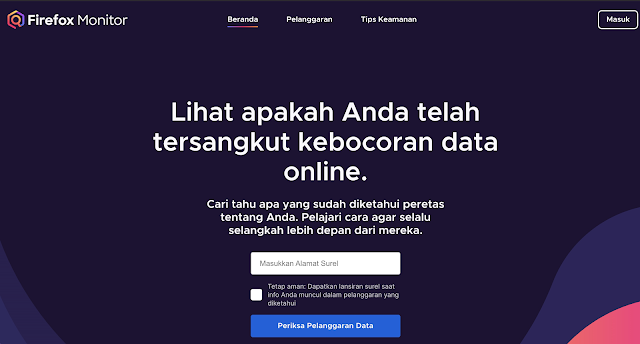 Cara mudah mengecek kebocoran data di Internet dengan email atau nomor hp