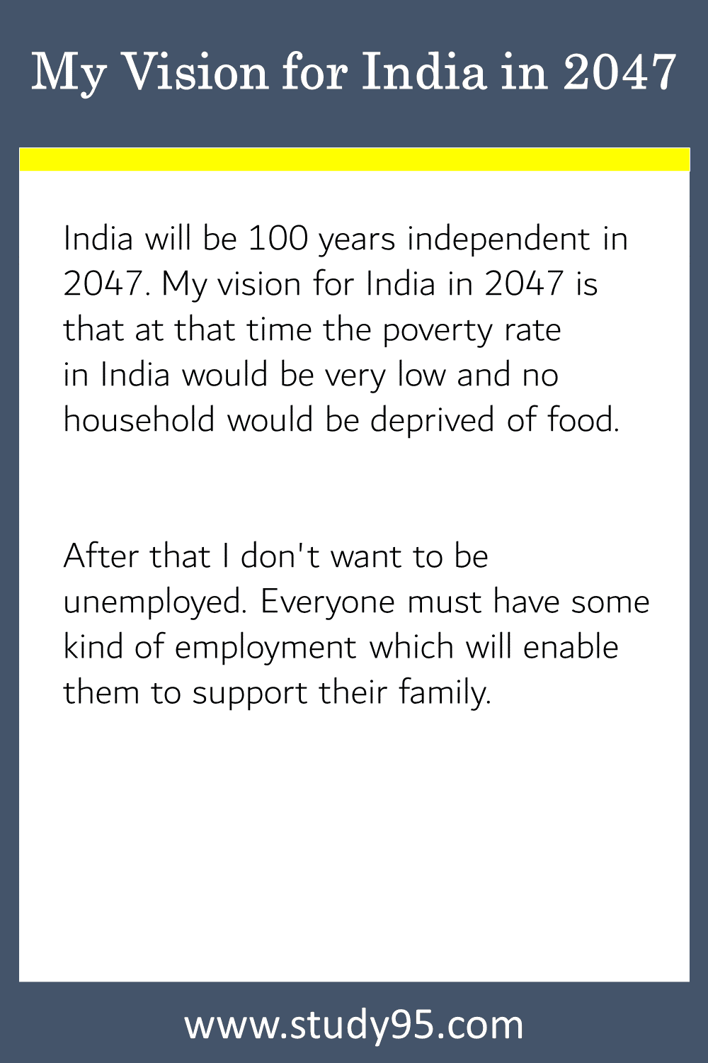 My Vision for India in 2047 Essay