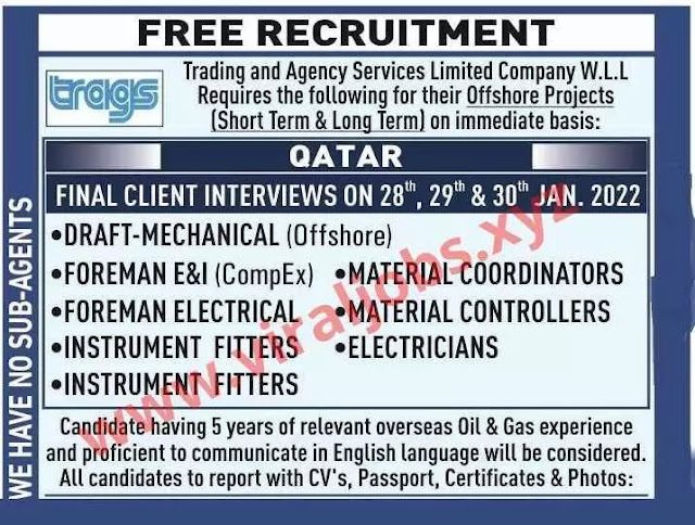 Requires the following for their Offshore Projects