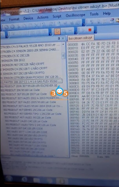 Read Peugeot 206 PIN Code with upa usb 3