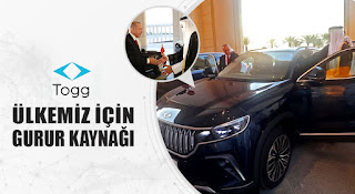 Katar Emiri'ne, Türkiye'nin ilk yerli otomobili Togg'u hediye edildi.