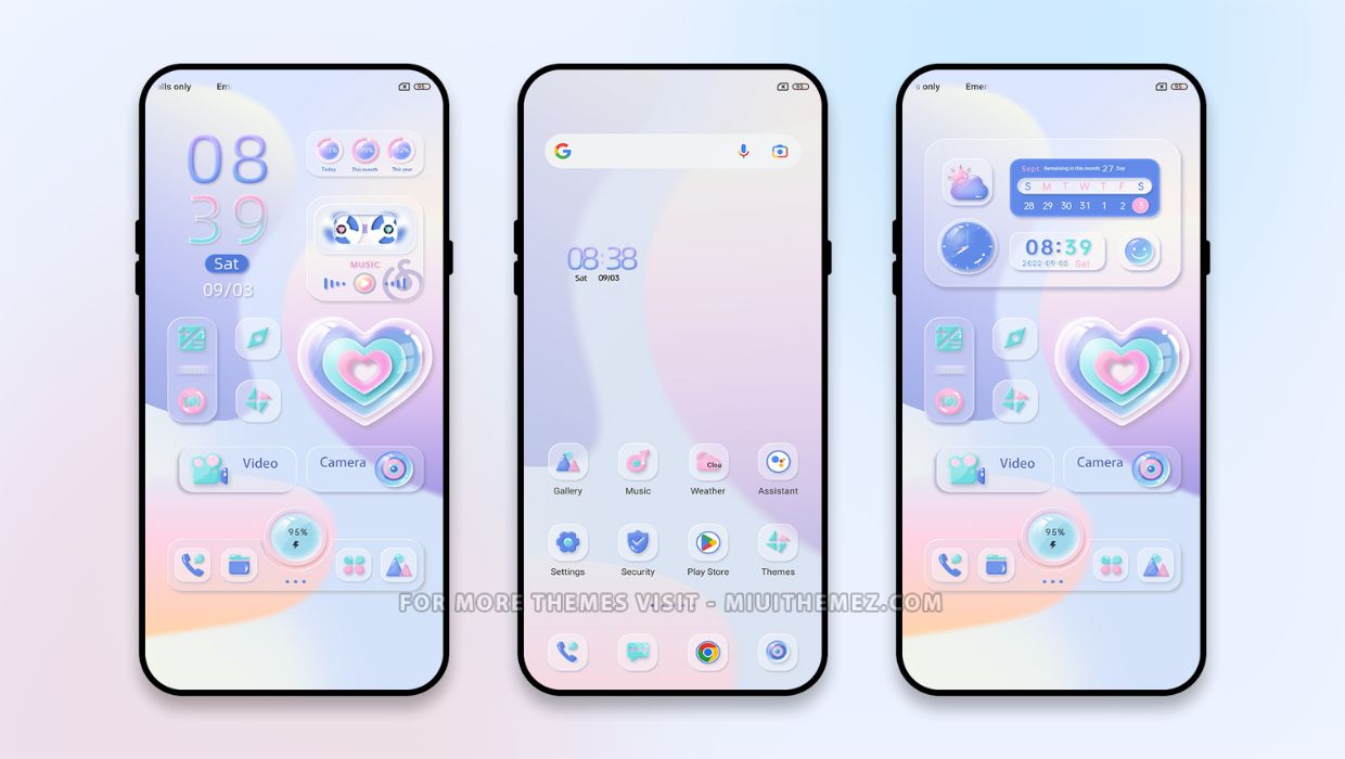 Rainbow Glass Love MIUI Theme