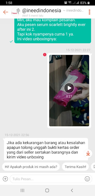 chat toko online Shopee
