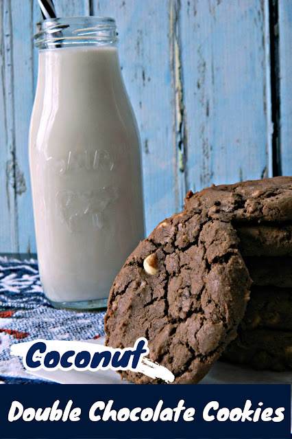 Double Chocolate Coconut Cookies